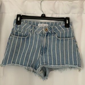 Stripped Zara jean shorts